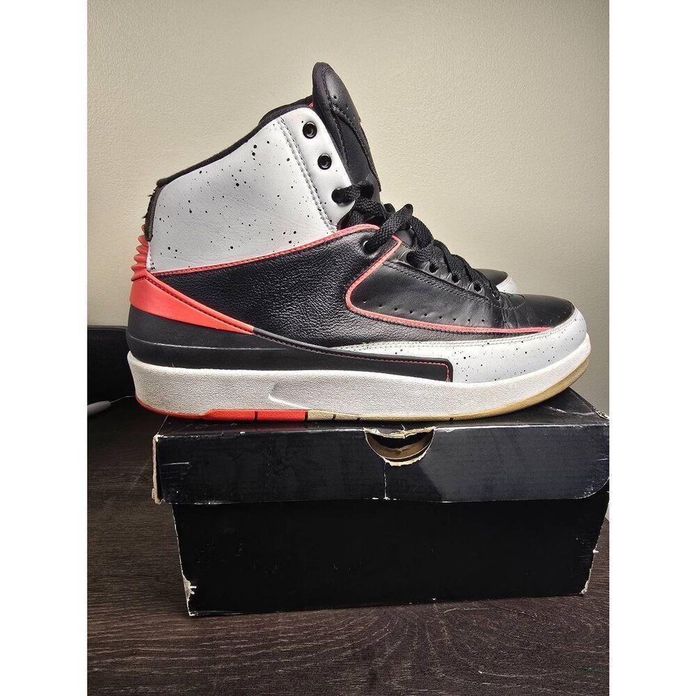 Nike Air Jordan 2 Mens 13 Black 2014 Infrared Cement 23 Sneaker Shoes 385475-023